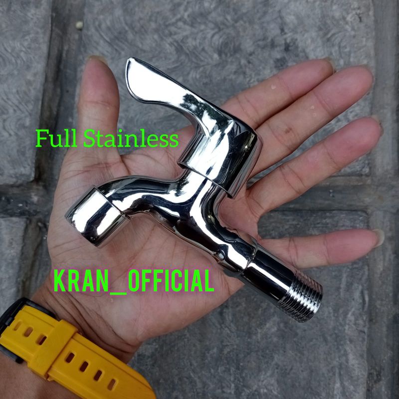 kran air tembok engkol STAINLESS 1/2"