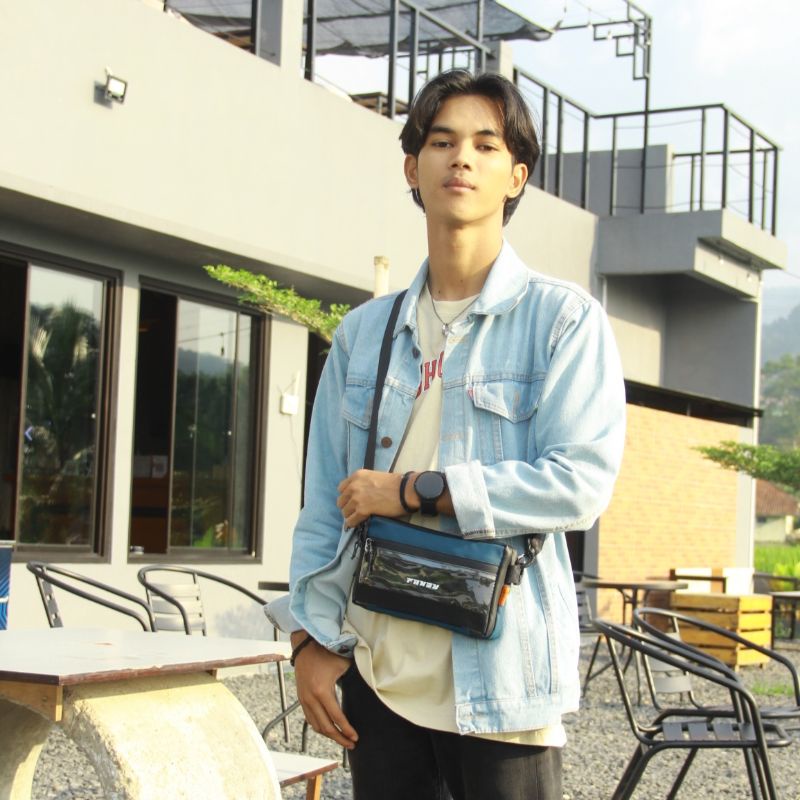 FANSY CLUTCH POUCHBAG DENVER - TAS PRIA WANITA SLINGBAG MULTIFUNGSI