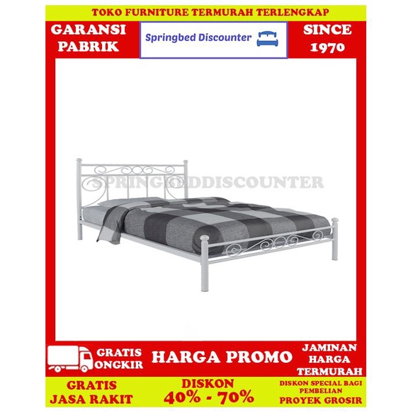 Ranjang Besi Tempat Tidur Dipan Divan Rangka ORBITREND Vicenza 180x200