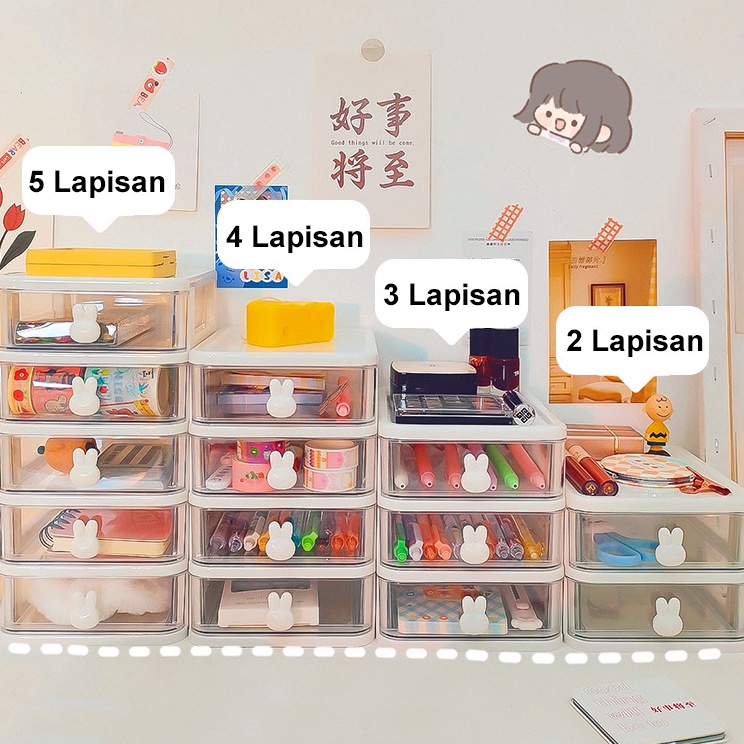 Update Murah Laci Mini Aesthetic 5 Laci Mini Susun Rak Kosmetik Rak Mini Aesthetic Laci Lemari Make 