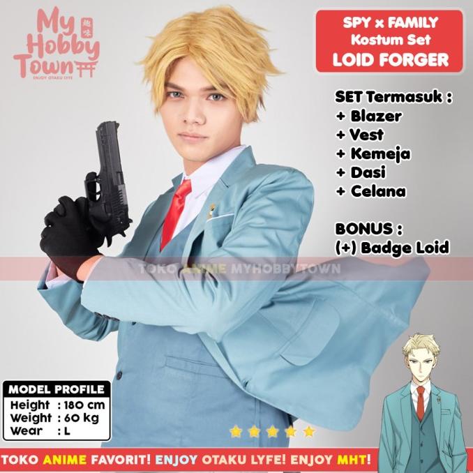 Kostum Cosplay Anime Spy X Family Loid Forger