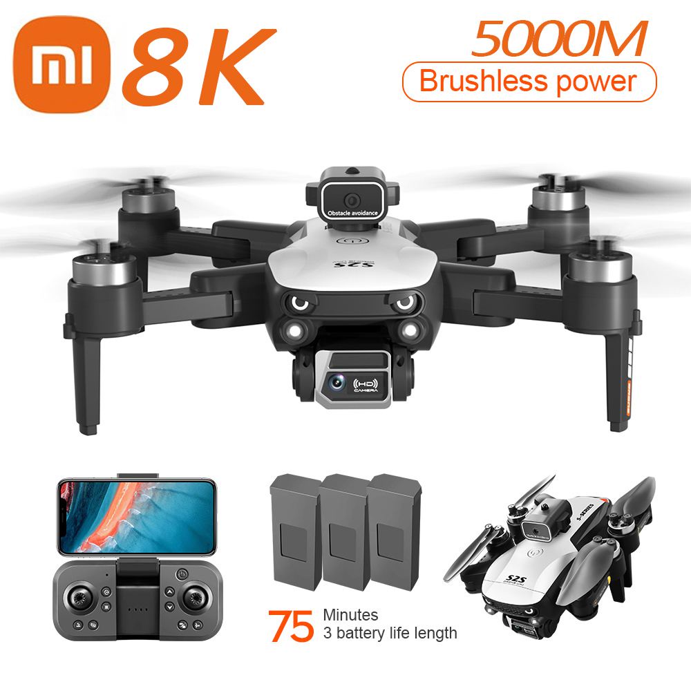 Xiaomi S2S Drone Tanpa Sikat 8K, Fotografi Udara HD Profesional, Kamera Ganda, Pesawat Tanpa Sikat O