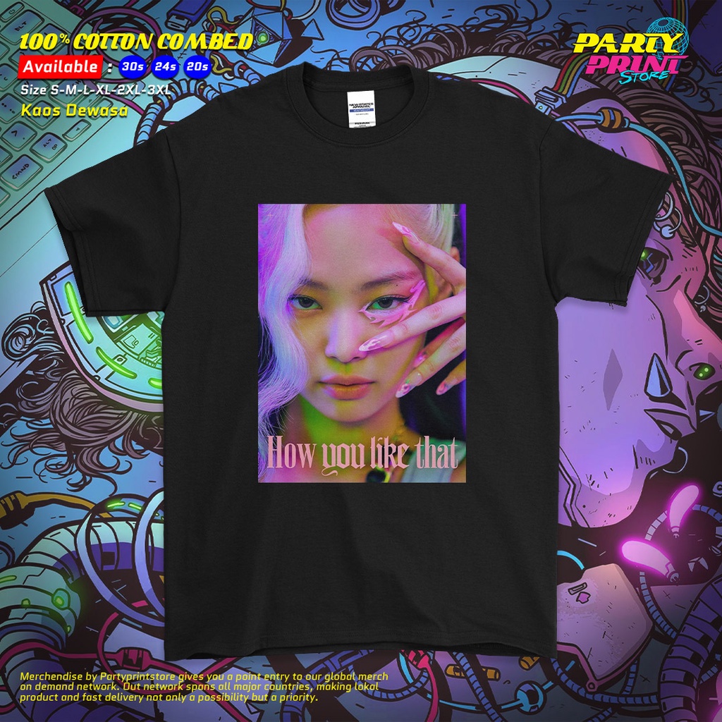 Partyprintstore Kaos Pria Band Musik Blackpink Bts Kpop HYLT Jennie I