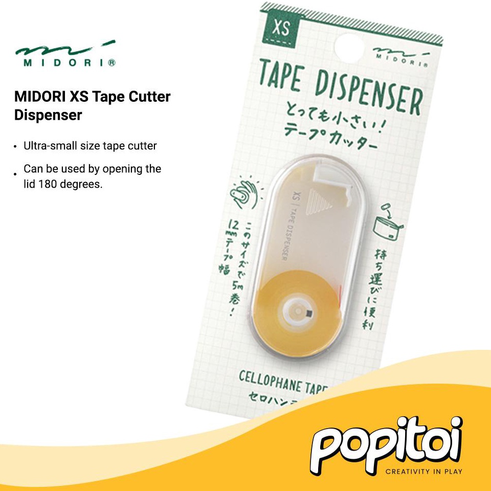 

Special Edition MIDORI XS Tape Cutter Dispenser Pemotong Isolasi Selotip Mini 07D
