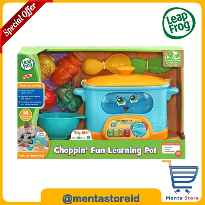 LeapFrog Choppin Fun Learning Pot Mainan Masak Masak Anak Kecil Aman