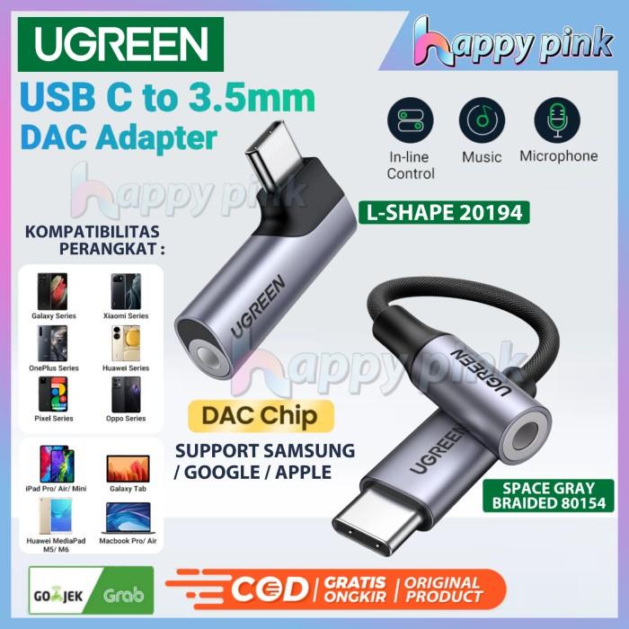 Soundcard Ugreen Usb Type C To 3.5Mm Jack Audio Adapter Dac Clip