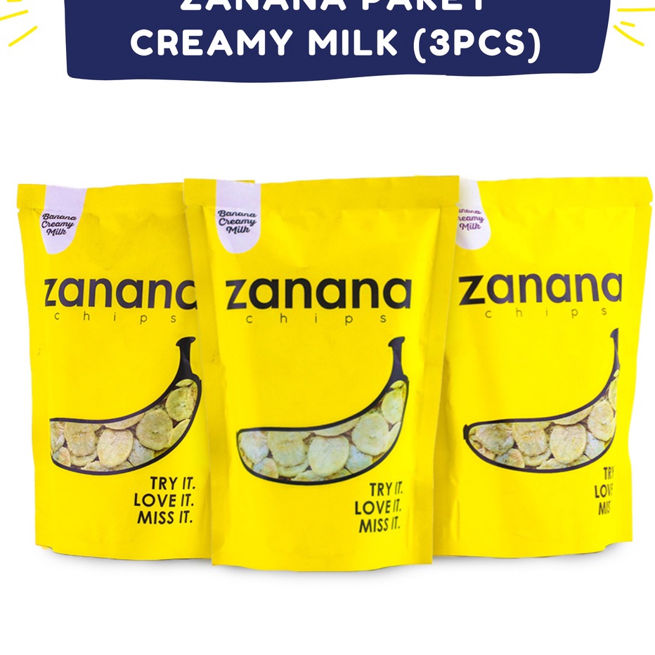 

Promo | HJ6 | Zanana Chips Paket Creamy Milk 3 pcs - Keripik Pisang Bumbu Tebal dan Renyah