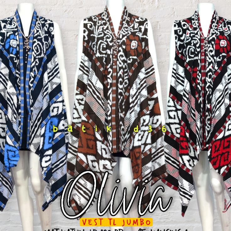 [KODE ZVQO9] cardigan jumbo murah katun halus tanpa lengan kasual baju rompi batik vest baju luar ke