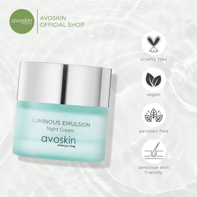 AVOSKIN Luminous Emulsion Night Cream - Creme Ultra Reparatrice | For All Skin Type - 10 g