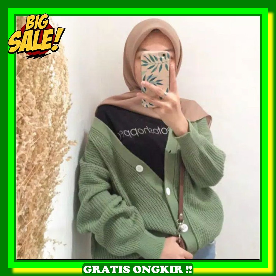 Cardigan Rajut Korea Outer Cardi Murah Jumbo Cadigan Lengan Panjang Gardigan Korean Style Kardigan T