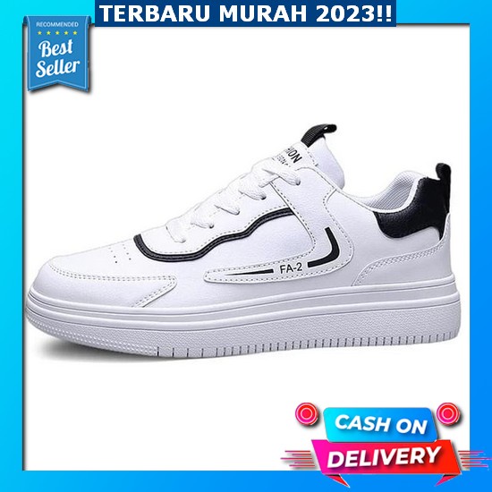 Sneakers Polos Hitam Sneker Olahraga Swpatu Cowo Terbaru 2023 Sneakers Pria Kerja Spatu Pria Buat Ja