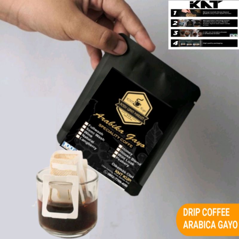 

KOPI SACHET ARABICA GAYO DRIP BAG COFFEE ACEH ASLI ORIGINAL1pcs.