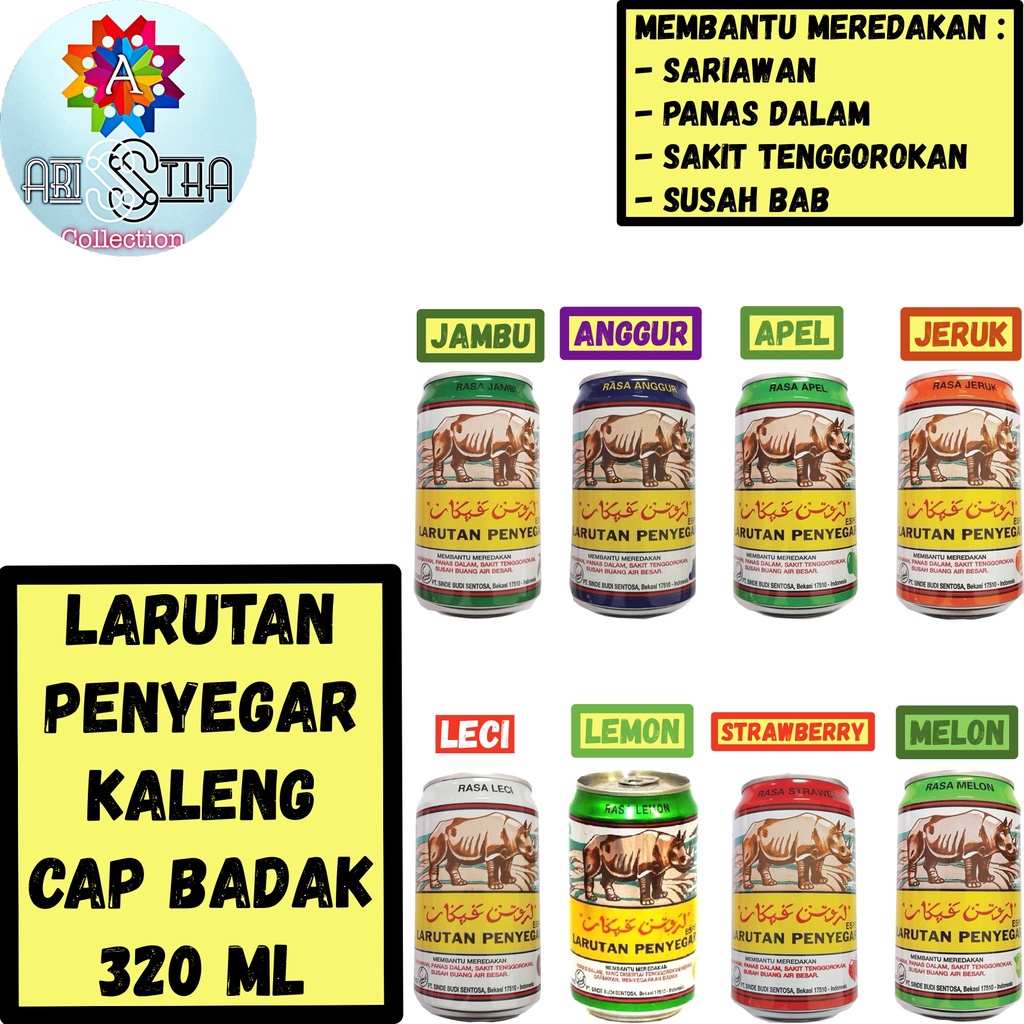 

Larutan Penyegar Cap Badak Kemasan Kaleng 320 ML