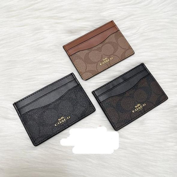 

COACH Card Holder Card Case In Signature Canvas Logo Original Coach
