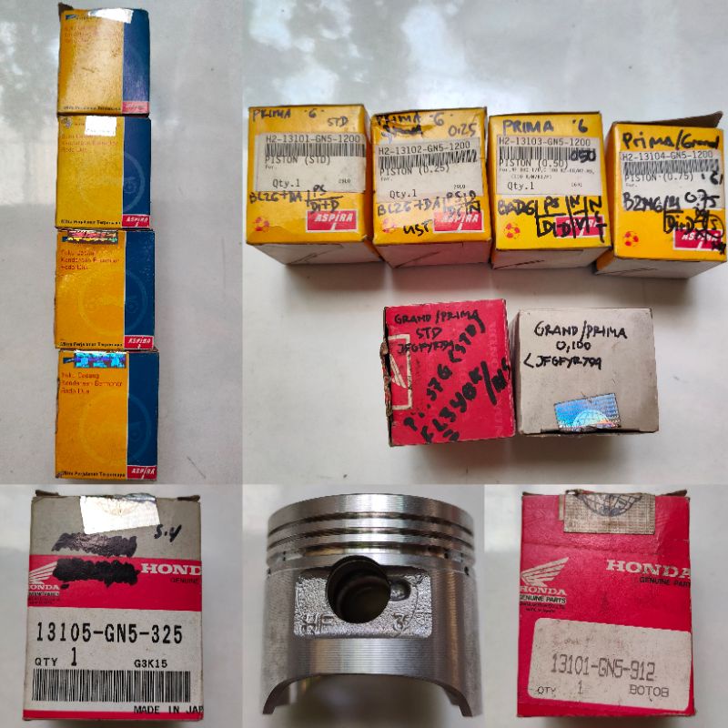 Piston Seher Honda Astrea Prima / Grand Ori (NOS, SEGEL, ALL SIZE)