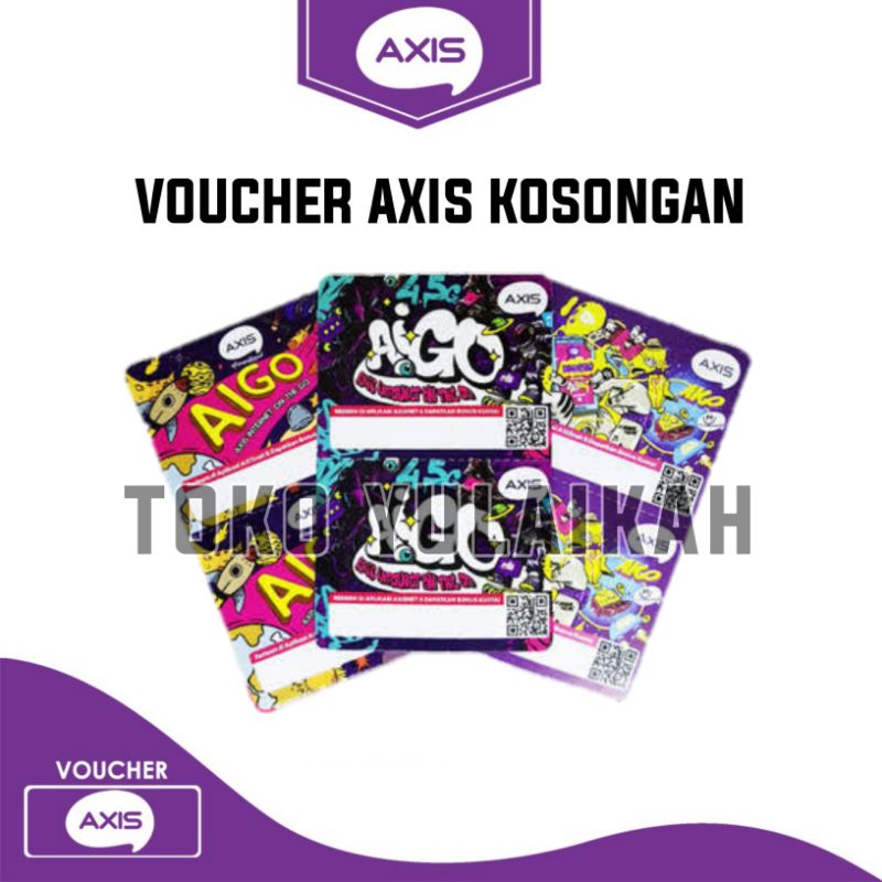 Voucher AXIS Kosongan Untuk Bahan Voucher Data Nasional