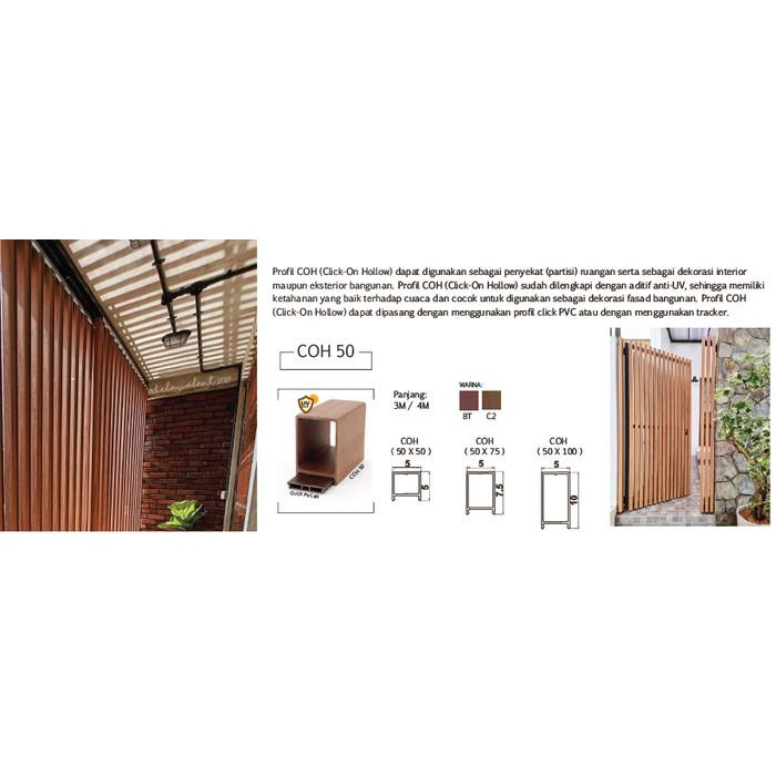 Best Seller Plafon Duma Click On Hollow (Plafon Wpc Click On Hollow)