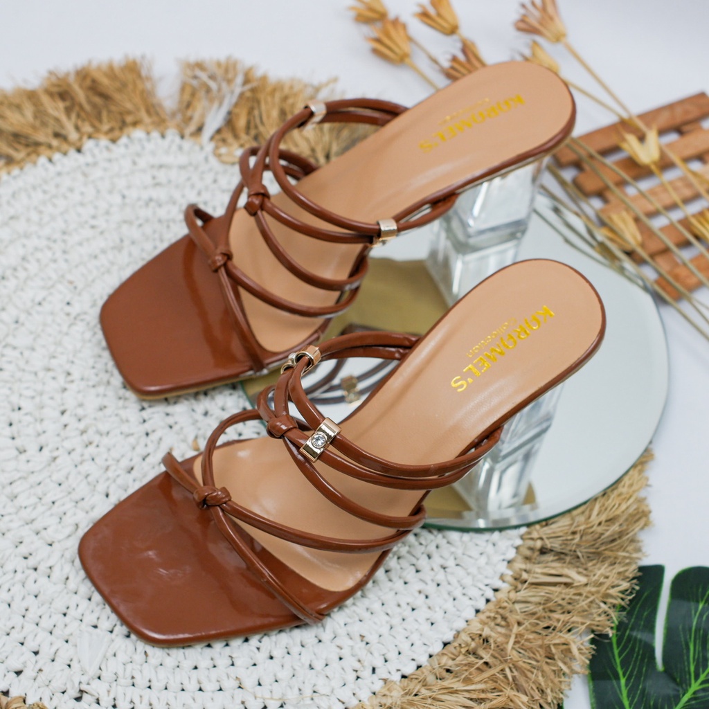 SANDAL HEELS WANITA ANDIN TALI SILANG R 52