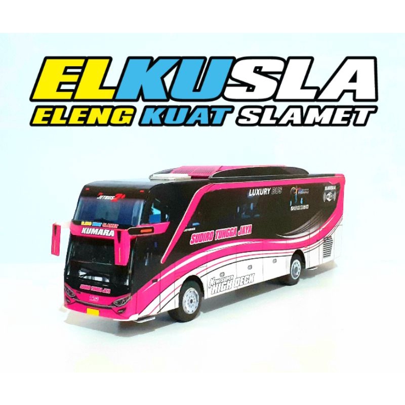 Miniatur Papercraft BUS STJ ( Sudiro Tungga Jaya )