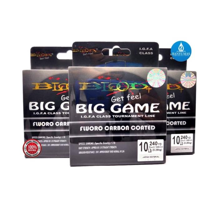 NEW  Blood Big Game Senar Pancing Kuat Dan Awet 10Lb 0.16 Mm 240 Yds
