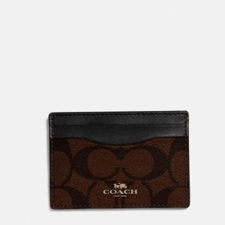 

Best Seller Coach Card Holder Card Case In Signature Canvas Logo Original Coach -