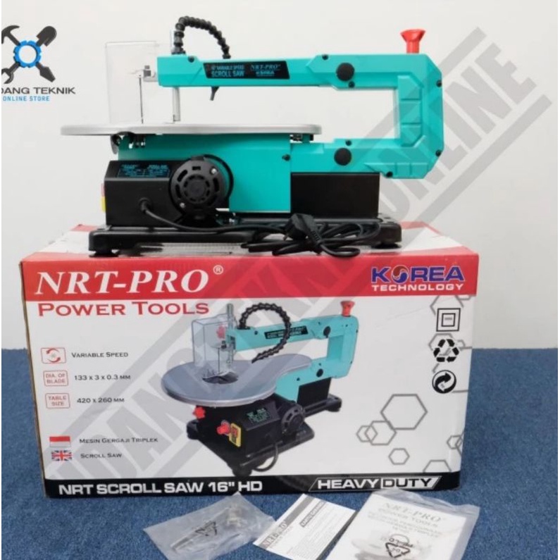 SCROLL SAW NRT PRO 16HD Mesin Potong ukir triplek nrt pro