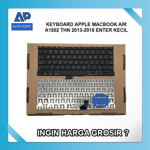 Keyboard Apple Macbook Air A1502 thn 2013-2015 Enter Kecil