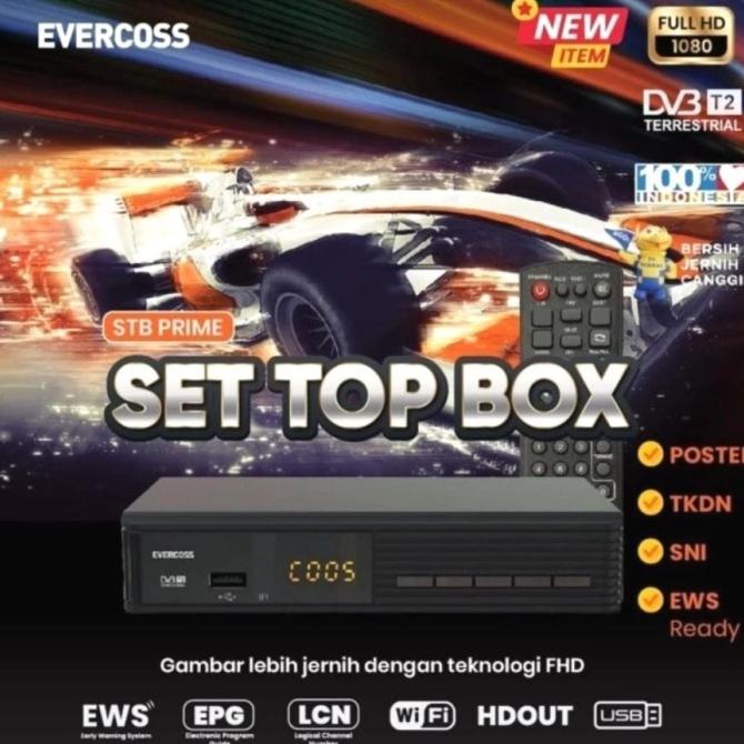 Evercoss STB Set Top Box TV Digital EVERCOSS Megabox DVB T2