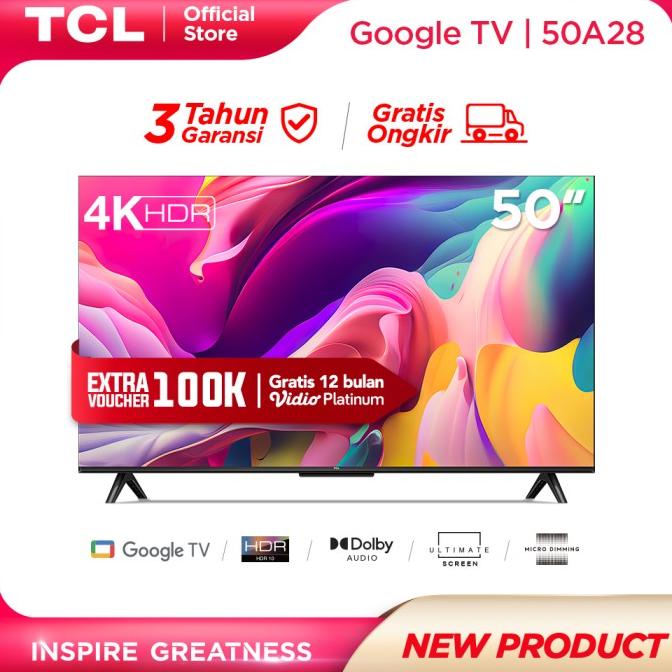 TCL 50A28 - 50 inch Google TV - 4K UHD - HDR 10 - 50A28