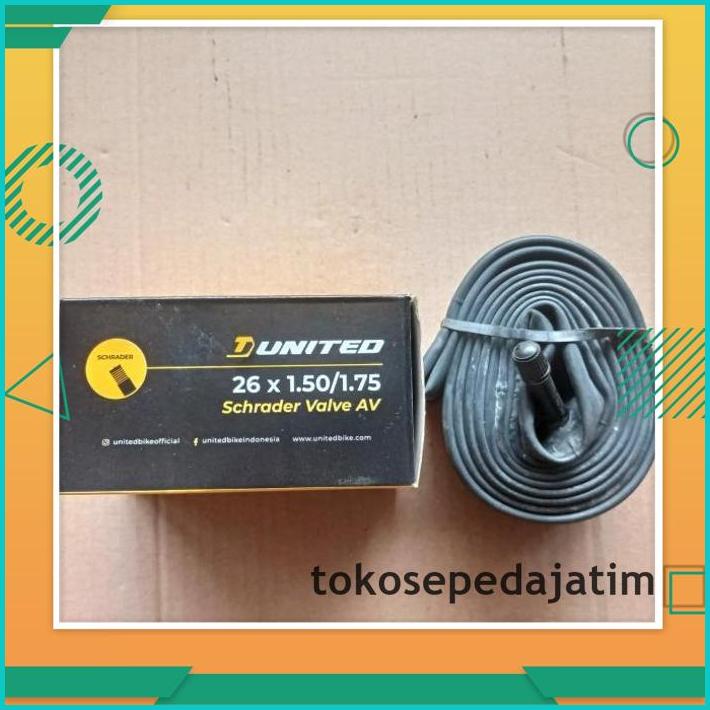 POPULER BAN DALAM 26 X 1.50/1.75 26X1.50 26X150 150 UNITED SCHRADER AV 32 MM 