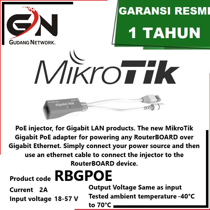 Mikrotik RBGPOE Gigabit Poe Injector