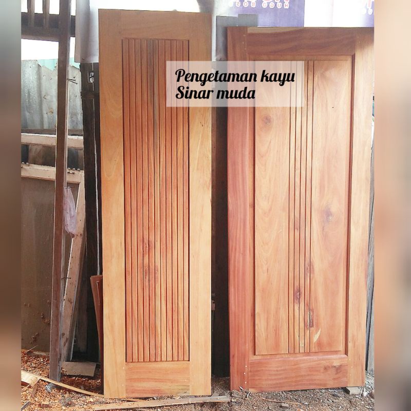 Pintu Kayu Rengas | Pintu Kusen Rumah Kayu Minimalis Ukuran Standar | Daun Pintu Berkualitas Dijamin
