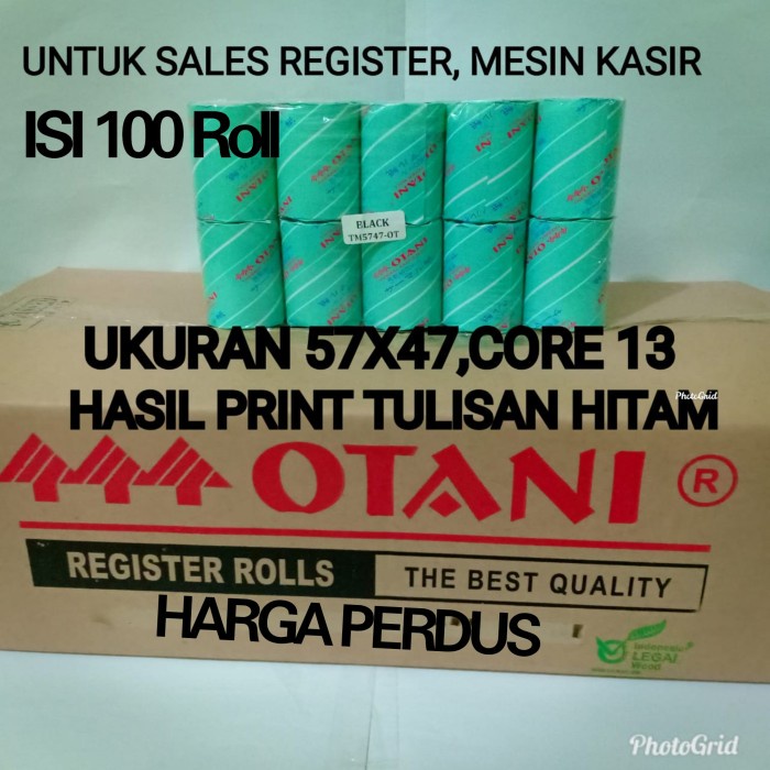 

Terlaris Otani Kertas Thermal 57X47 Perdus Core 13