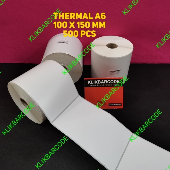 

Aurealiamall Stiker Label Resi Thermal 100X150 Mm / 100 X 150 Mm / 100X150Mm 500Pcs