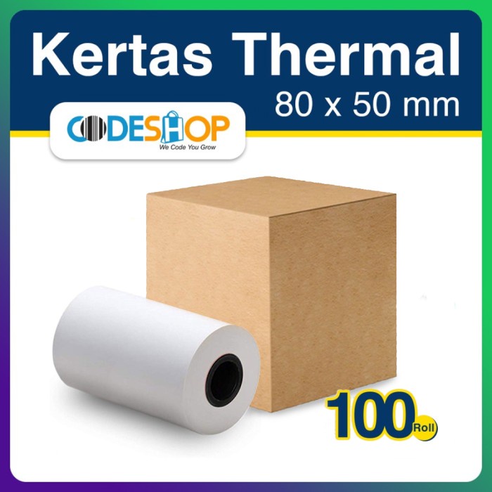 

Aurealiamall 1 Dus Kertas Thermal 80 X 50 / 80X50 / 80X50Mm Printer Epson Tm-T82