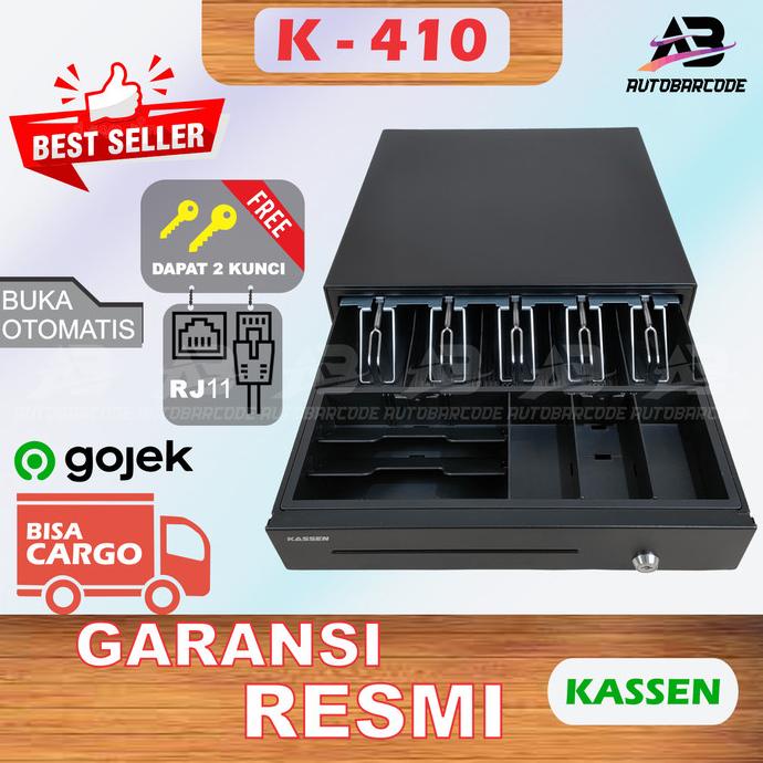 

LACI UANG LACI KASIR CASH DRAWER KASSEN K410 FULL METAL RJ11