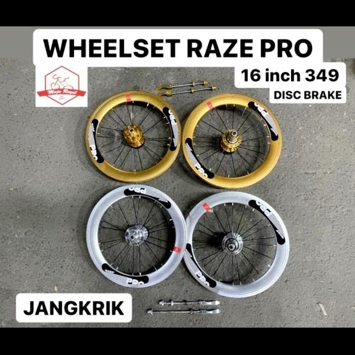 Terlaris Wheelset 16 349 Raze Pro Alloy Disc Brake Jangkrik Tawon Sepeda Lipat