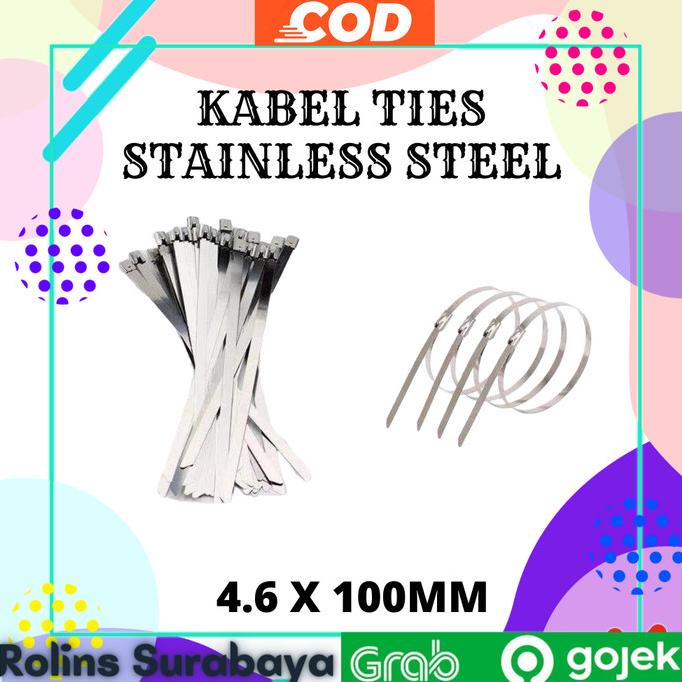 

favorit] Stainless Cable Ties - Kabel Tis Stainless 4.6 x 100 mm 10 cm SUS 304