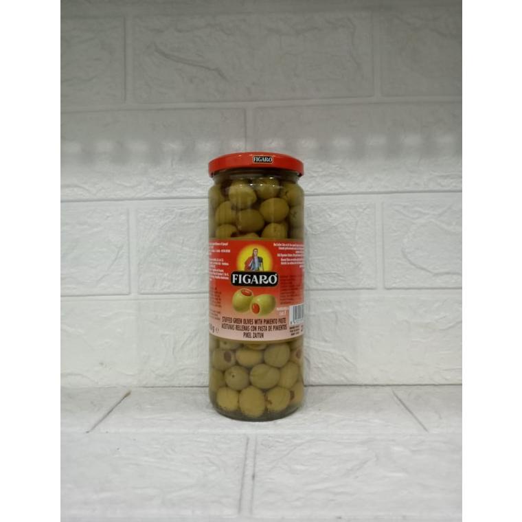 

Buah Zaitun Hijau/Figaro Stuffed Green Olive 450 gr/Pickles exp 01/2026 Best Seller