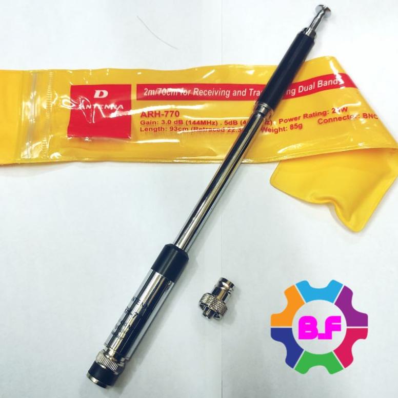 Terbaru Antena Ht Arh-770 + Konektor Sma/F Ht China D'Antena Arh 770 Dualband Dual Loading