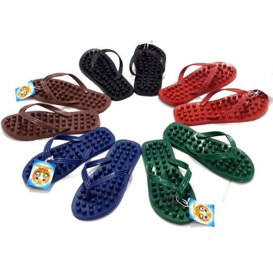 SANDAL KESEHATAN SENDAL REMATIK AKUPUNTUR REMATIK KARET MASSAGE TERAPI KAKI