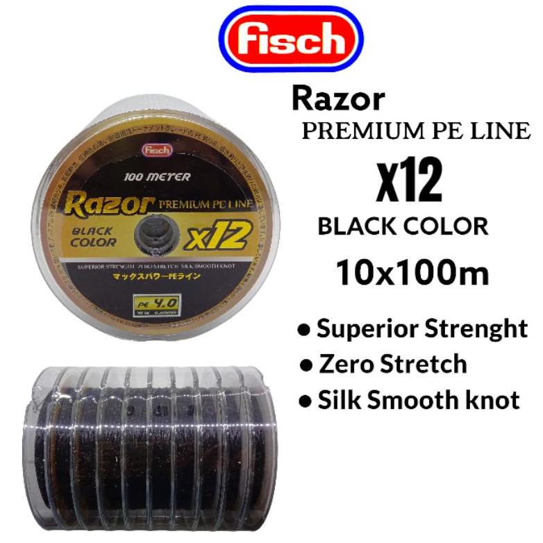 Termurah Senar Pe Fisch Razor Black X12 100M Connect Line