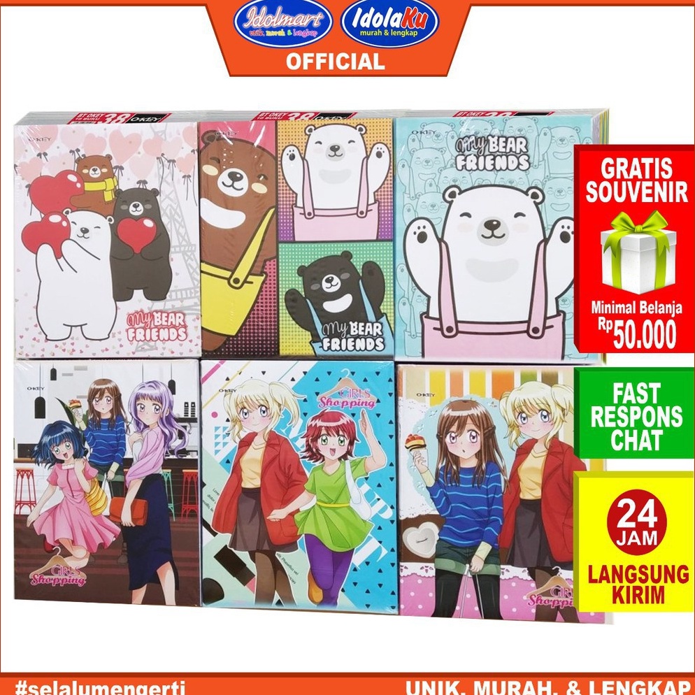 

Model terbaru IDOLMART Buku Tulis OKEY isi 38 Lembar 10 Buku Buku by kiky : Kiky Bandung G6W
