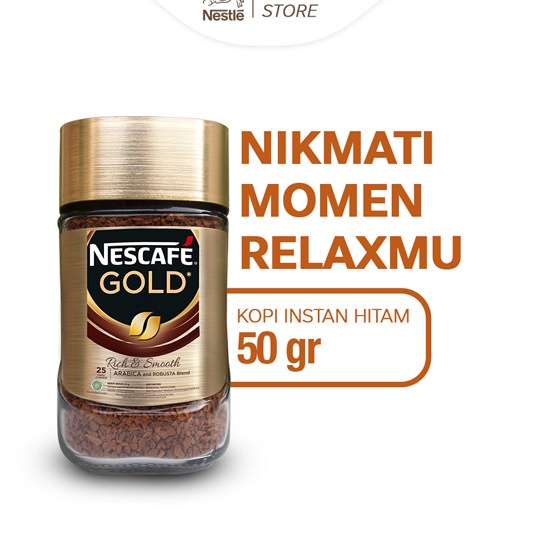 

➧✾ NESCAFE GOLD Kopi Instan Kopi Hitam Jar 50gr Stock Banyak