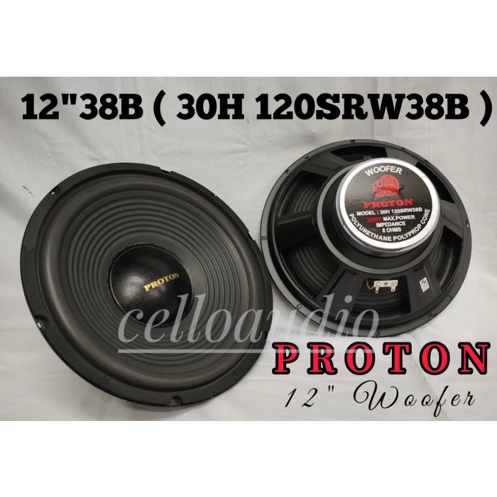 Speaker Woofer 12" Cannon Pro 350W 12 Inch Subwoofer 30 H120 SRW 38B