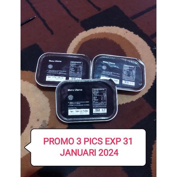 

PROMO!!!!!!!!!!!!!!! RANSUM TNI (1 PAKET 3 NASI) SIAP SAJI EXP 31 JANUARI 2024 Best Seller