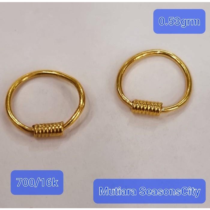 Hiasan Anting Emas Bayi,Tindik,Model Bulat Aman Untuk Anak