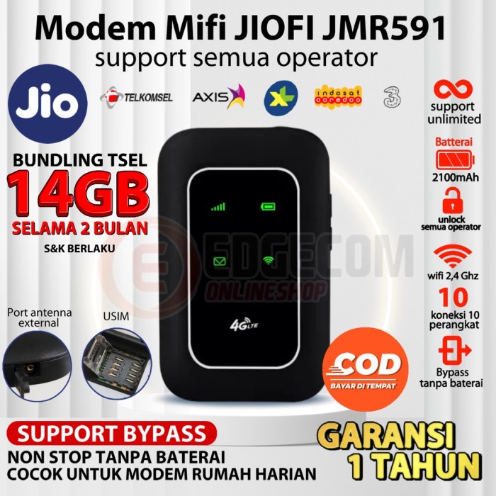Modem Mifi JIOFI JMR541 4G LTE Unlock All Operator