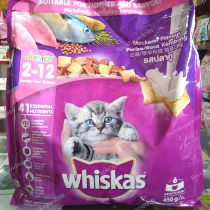 

Makanan Kucing Whiskas - Whiskas Makanan Kucing Junior 2-12 Bulan