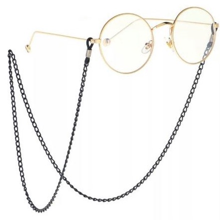 [B.I♥5✮] Glasses Strap / Glasses Chain / Tali Kacamata / Rantai Kacamata - Hitam Metal paliing.laris